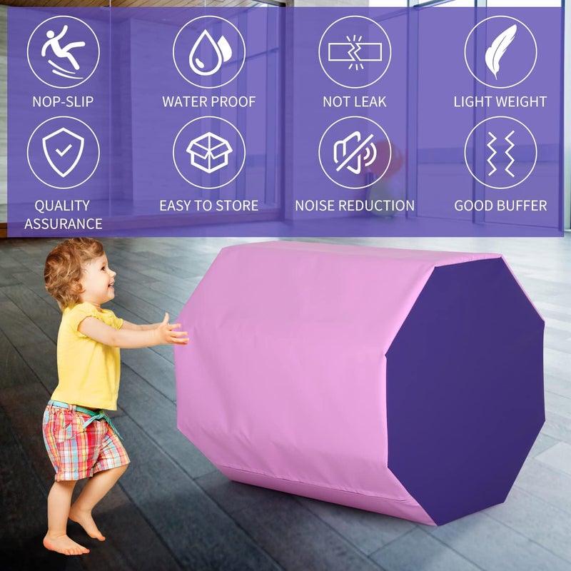 BLKMTY Octagon Mat for Gymnastics Octagon Tumbler Mat Gymnastics Skill Shape Tumbling Mats Somersault Backbend Tumbling Trainer for Home Exercise Gymnastic Equipment Mats for Kids - Image 2